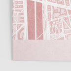 Pink map of Paris, Eiffel Tower Poster Gallery Image 3