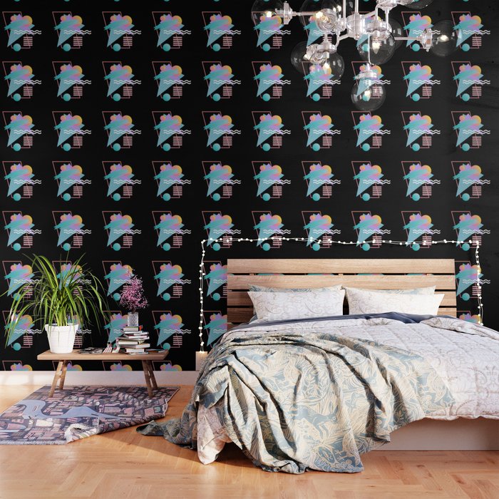 80s Retrowave Design - Memphis Pattern 135 Wallpaper Gallery Image 1