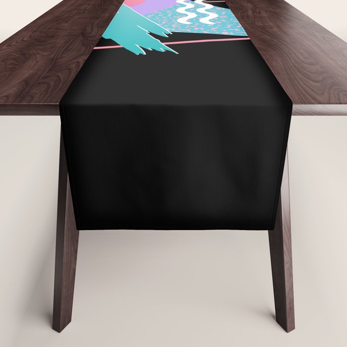 80s Retrowave Design - Memphis Pattern 135 Table Runner Gallery Image 1