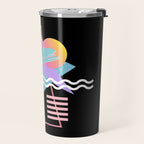 80s Retrowave Design - Memphis Pattern 135 Travel Mug Gallery Image 2