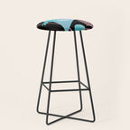 80s Retrowave Design - Memphis Pattern 135 Stool Gallery Image 1