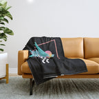 80s Retrowave Design - Memphis Pattern 135 Throw Blanket Gallery Image 1