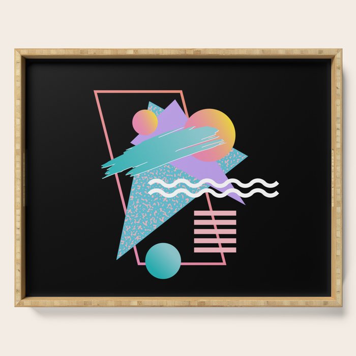 80s Retrowave Design - Memphis Pattern 135 Serving Tray Gallery Image 1