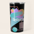 80s Retrowave Design - Memphis Pattern 135 Travel Mug Gallery Image 1