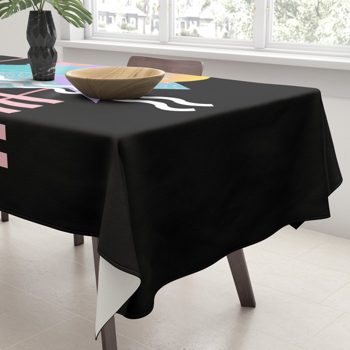 80s Retrowave Design - Memphis Pattern 135 Tablecloth Gallery Image 3