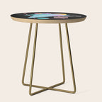 80s Retrowave Design - Memphis Pattern 135 Side Table Gallery Image 1