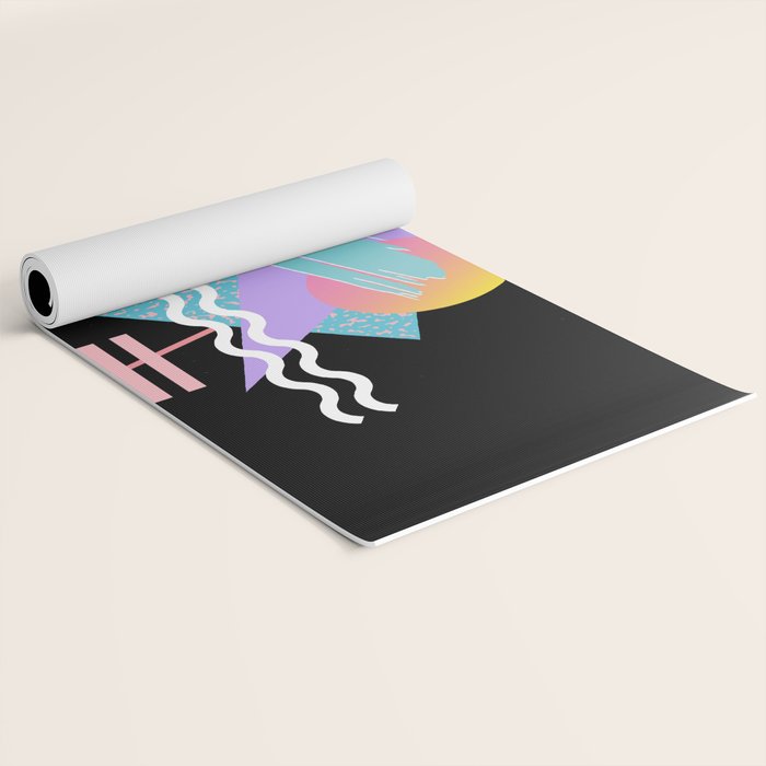 80s Retrowave Design - Memphis Pattern 135 Yoga Mat Gallery Image 2