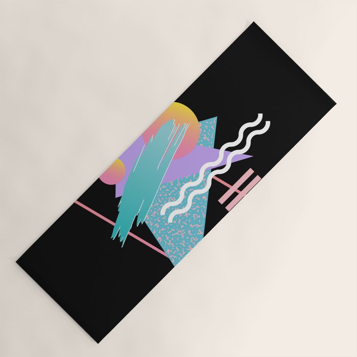 80s Retrowave Design - Memphis Pattern 135 Yoga Mat Gallery Image 1