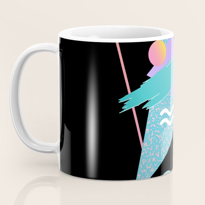 80s Retrowave Design - Memphis Pattern 135 Coffee Mug Gallery Image 3