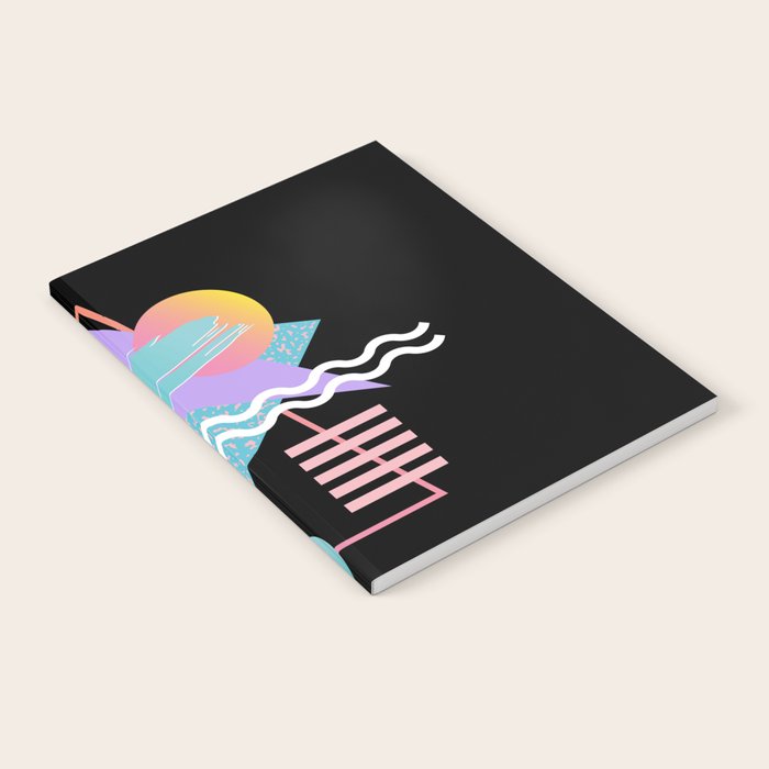80s Retrowave Design - Memphis Pattern 135 Notebook Gallery Image 1
