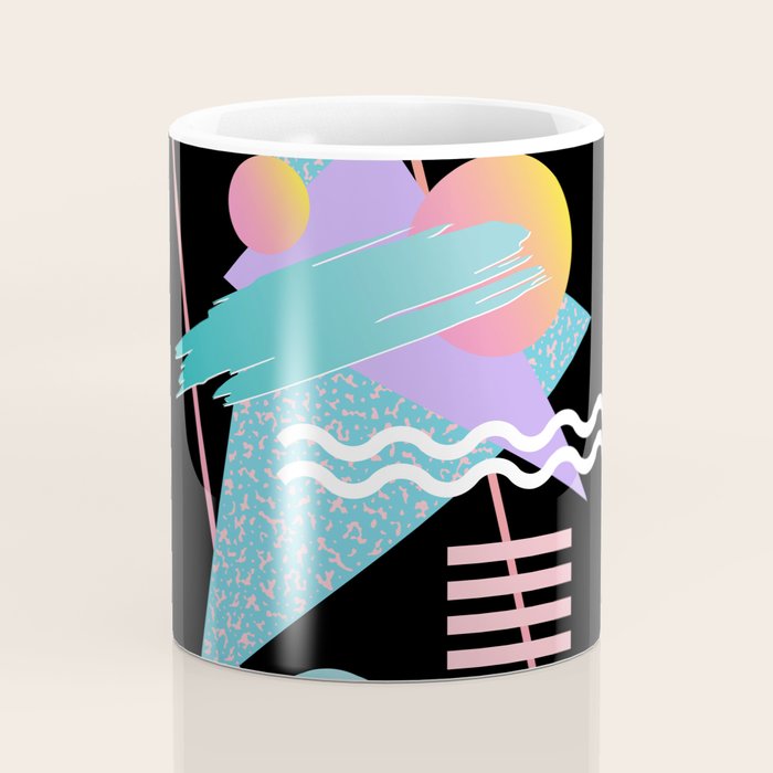 80s Retrowave Design - Memphis Pattern 135 Coffee Mug Gallery Image 4