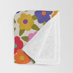 Tiny Flower Pattern #1 Throw Blanket Gallery Image 3