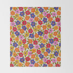 Tiny Flower Pattern #1 Throw Blanket Gallery Image 2
