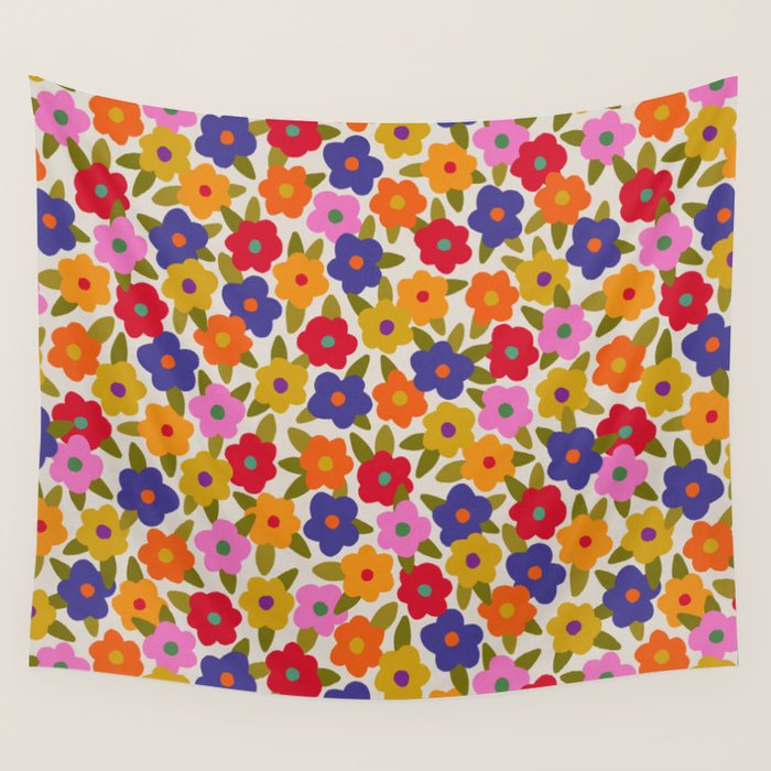 Tiny Flower Pattern #1 Wall Tapestry Gallery Image 4