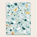 Mint Terrazzo, Eclectic Marble Texture Pattern, Colorful Neutral Pastel Illustration, Floor Tiles Notebook Gallery Image 4