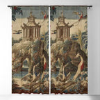 Antique 18th Century Chinoiserie French Gobelin Tapestry Window Curtain Gallery Image 5