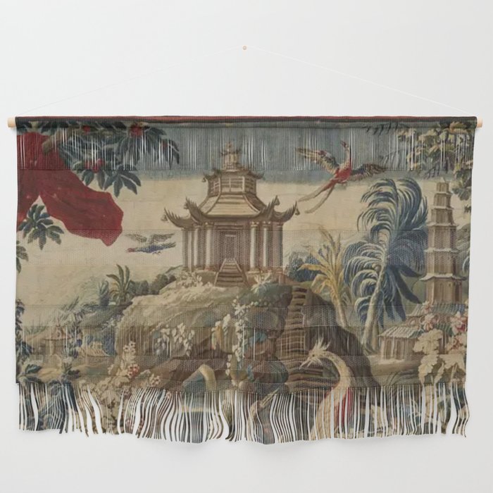Antique 18th Century Chinoiserie French Gobelin Tapestry Wall Hanging Gallery Image 1