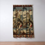 Antique 18th Century Chinoiserie French Gobelin Tapestry Window Curtain Gallery Image 3