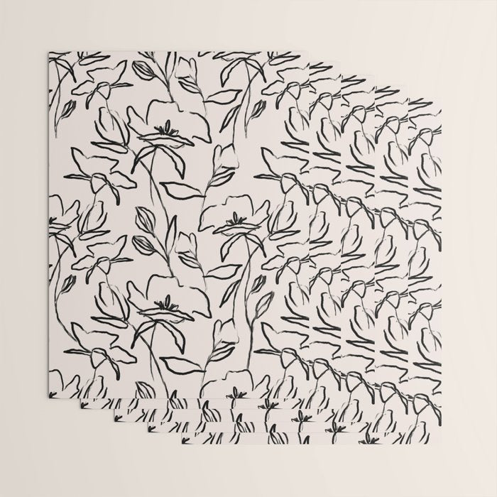 Meadow Bloom - Beige Wrapping Paper Gallery Image 3