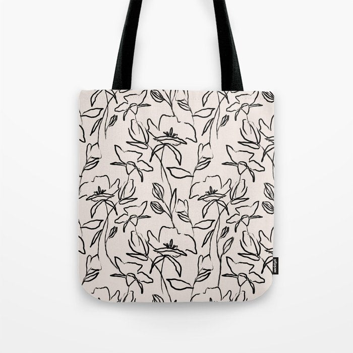 Meadow Bloom - Beige Tote Bag Gallery Image 1