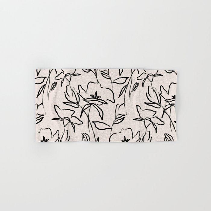 Meadow Bloom - Beige Bath Towel Gallery Image 1