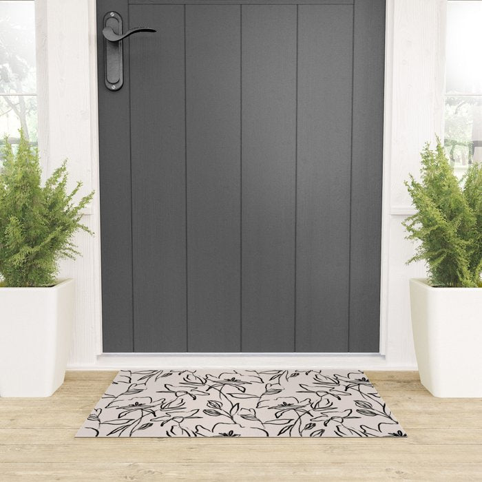 Meadow Bloom - Beige Welcome Mat Gallery Image 3