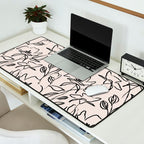 Meadow Bloom - Beige Desk Mat Gallery Image 2