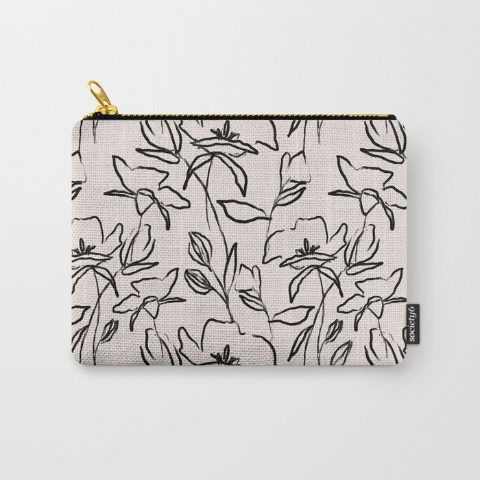 Meadow Bloom - Beige Carry All Pouch Gallery Image 1