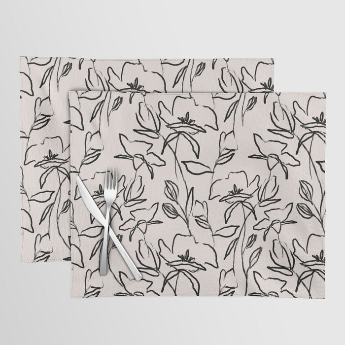 Meadow Bloom - Beige Placemat Gallery Image 1