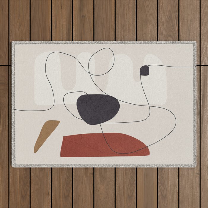 Abstract Minimal Shapes 27 Outdoor Rug Gallery Image 1