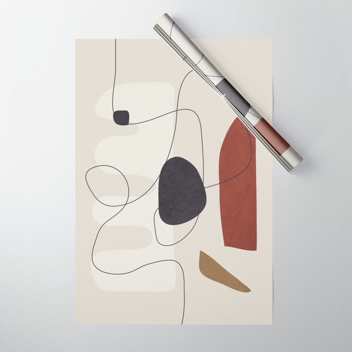 Abstract Minimal Shapes 27 Wrapping Paper Gallery Image 1