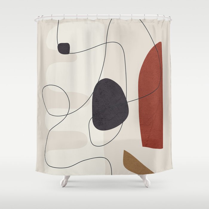 Abstract Minimal Shapes 27 Shower Curtain Gallery Image 1