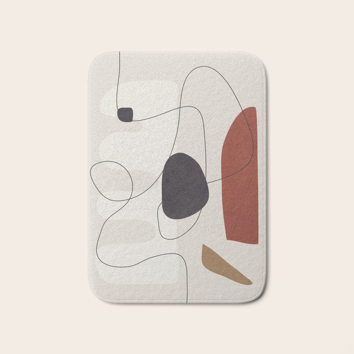 Abstract Minimal Shapes 27 Bath Mat Gallery Image 1