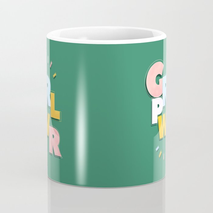 GIRL POWER - green Coffee Mug Gallery Image 4