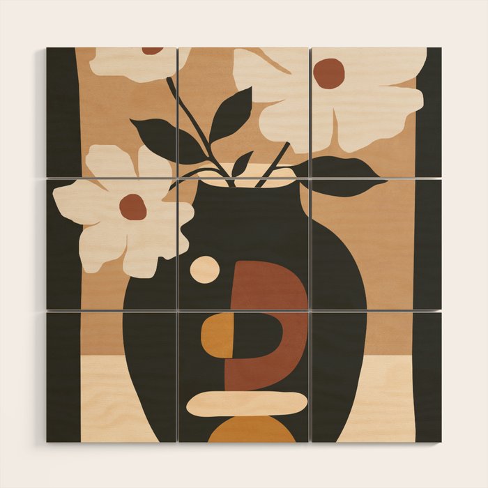 Geometric Blossom 5 Wood Wall Art Gallery Image 1
