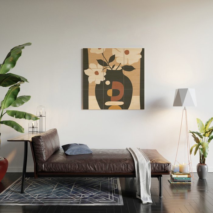 Geometric Blossom 5 Wood Wall Art Gallery Image 2