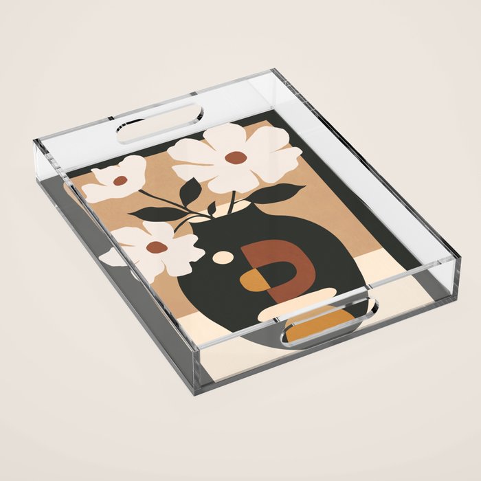 Geometric Blossom 5 Acrylic Tray Gallery Image 1