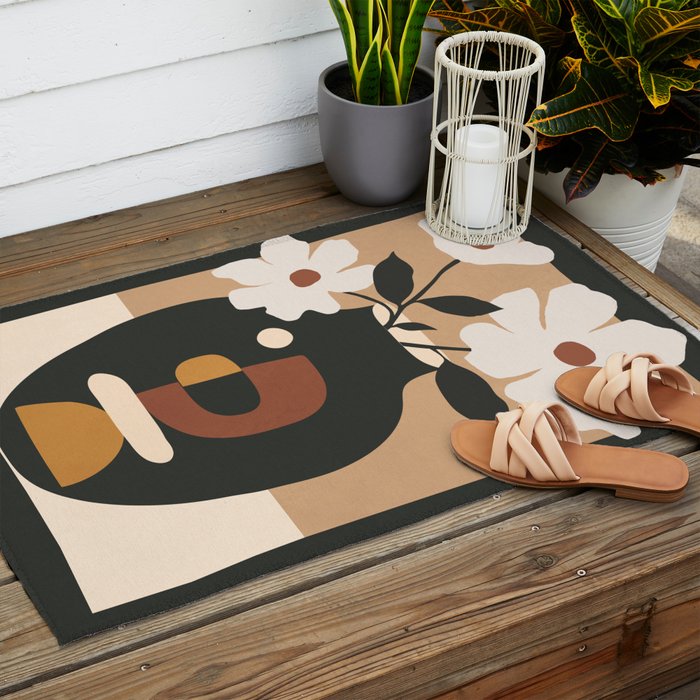 Geometric Blossom 5 Outdoor Rug Gallery Image 2