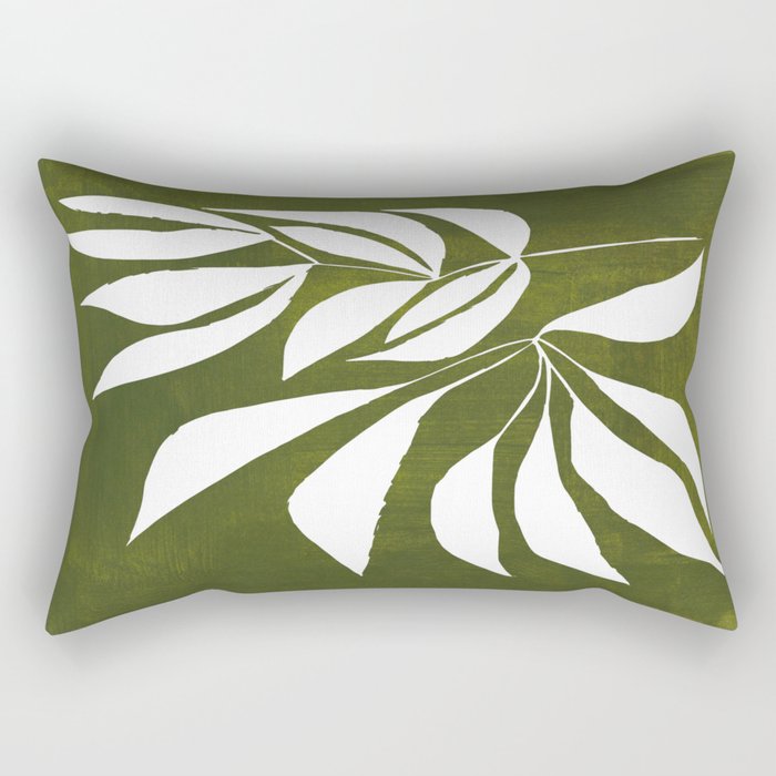 Olive Branches Rectangular Pillow Gallery Image 2
