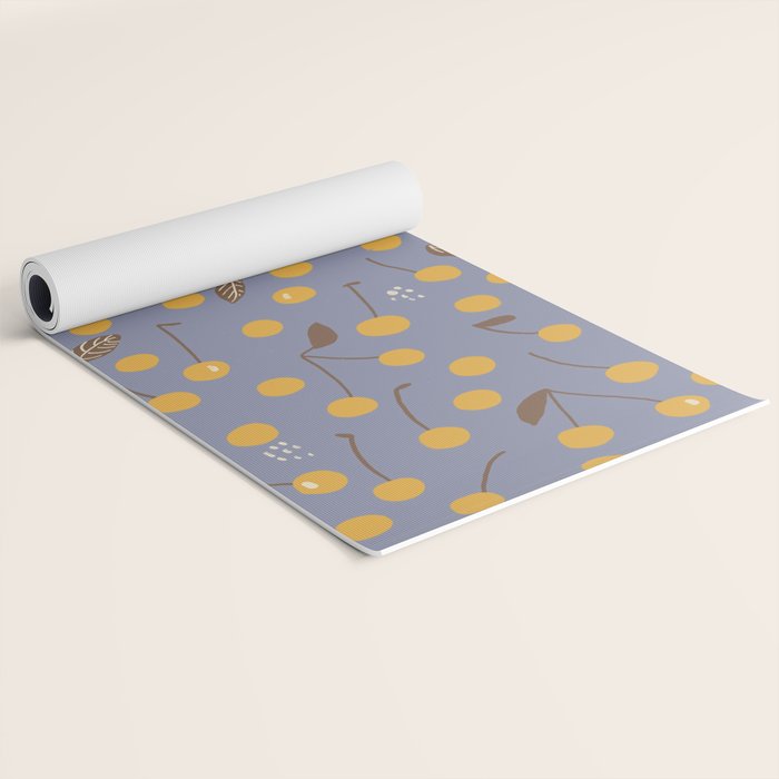 Yellow cherries Yoga Mat Gallery Image 2
