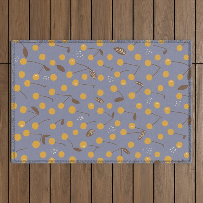 Yellow cherries Outdoor Rug Gallery Image 1