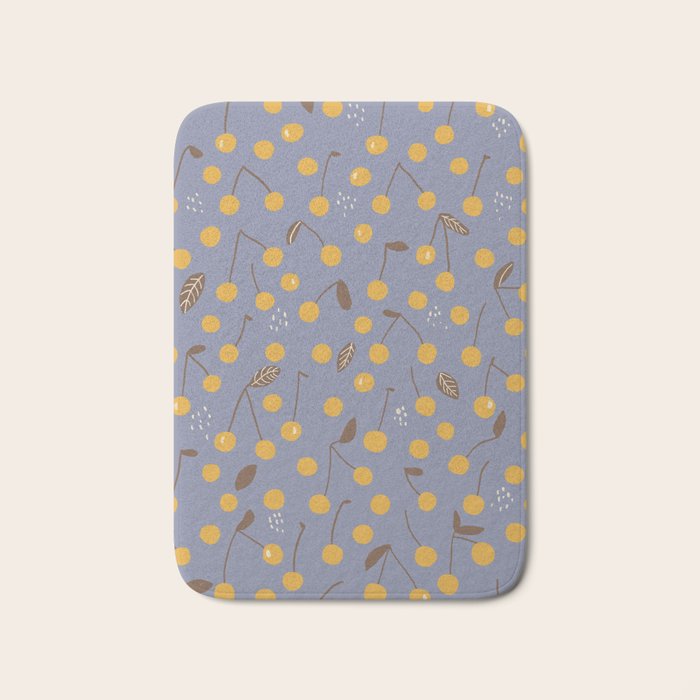 Yellow cherries Bath Mat Gallery Image 1
