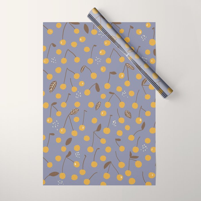 Yellow cherries Wrapping Paper Gallery Image 1