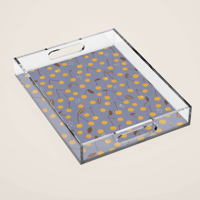 Yellow cherries Acrylic Tray Gallery Image 1