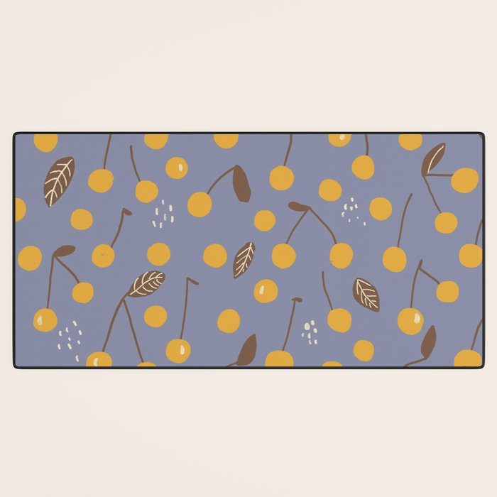 Yellow cherries Desk Mat Gallery Image 3