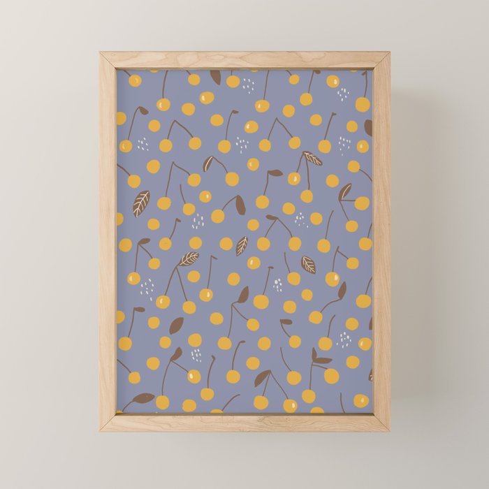 Yellow cherries Mini Art Print Gallery Image 1