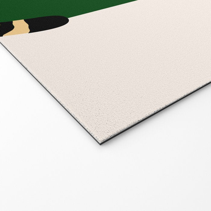 Boho Jungle Green Vintage Arch Oversized Leopard Welcome Mat Gallery Image 2