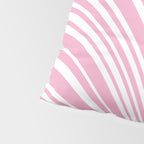 Wavy Stripes XXXI - Pastel Pink  Pillow Sham Gallery Image 4