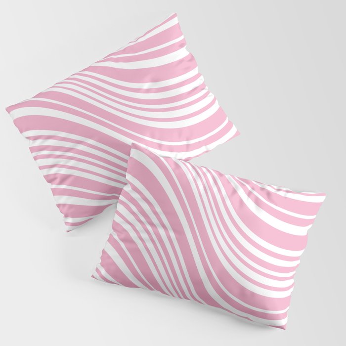 Wavy Stripes XXXI - Pastel Pink  Pillow Sham Gallery Image 3