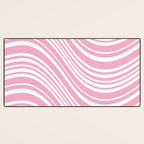 Wavy Stripes XXXI - Pastel Pink  Desk Mat Gallery Image 3